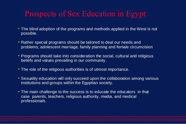The value of sex education